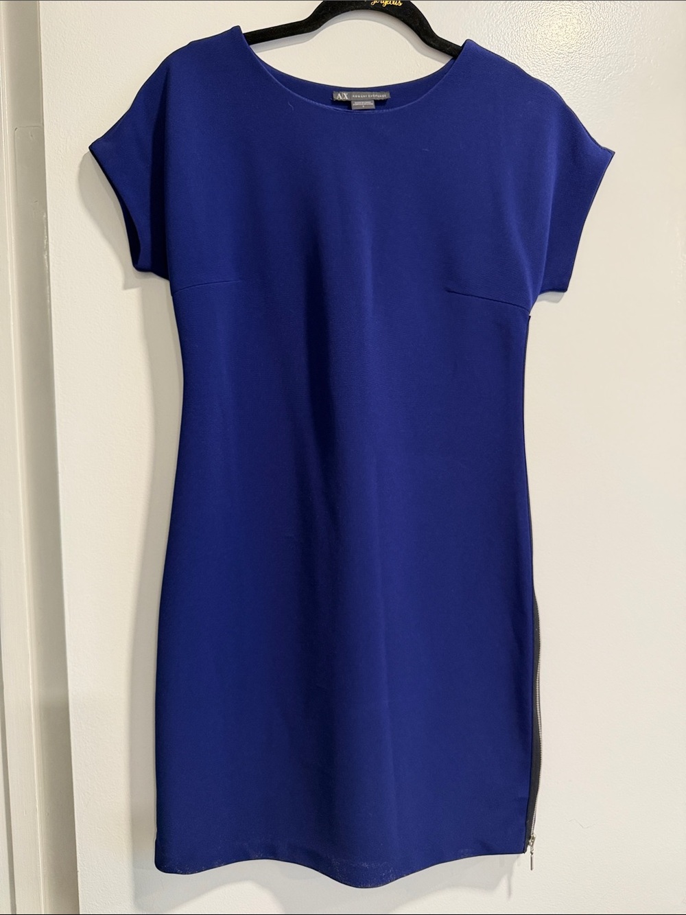 Vintage Armani Exchange Cobalt Blue Shift Dress Sz 2